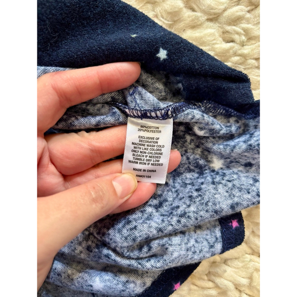 Girls Crown & Ivy Kids Navy Star Print Hooded Swim Coverup Size 6 - Picture 4 of 7